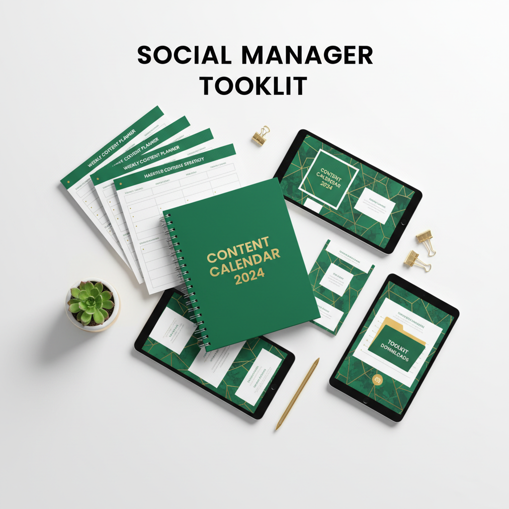 Social Media Manager Toolkit - Green on White